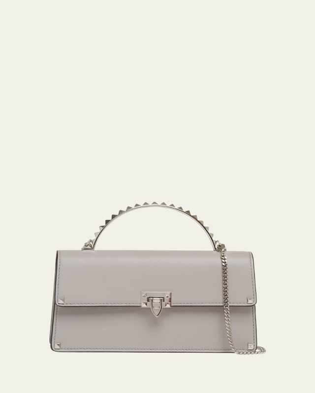 Rockstud Mini Leather Top-Handle Bag